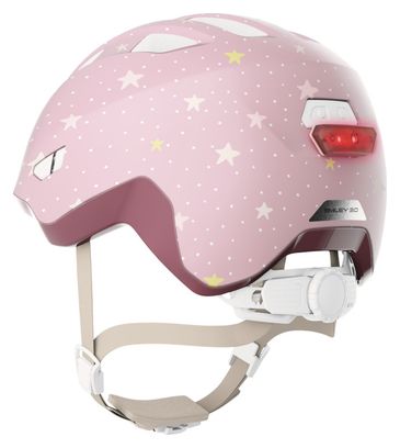 Casque Enfant Abus Smiley 3.0 Flace Led Rose Enfant