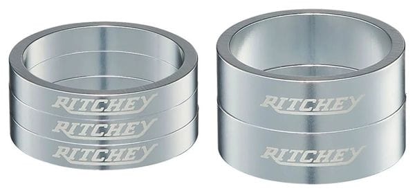Distanciadores de juego de dirección Ritchey Classic 29mm | 2x10mm+3x5mm | Plata