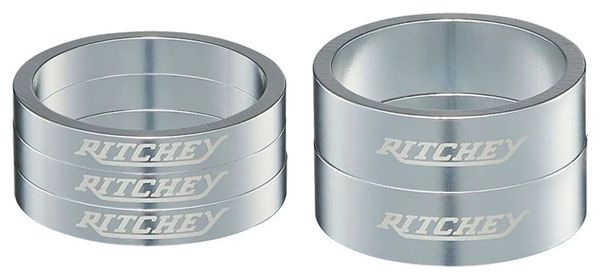 Distanziali per serie sterzo Ritchey Classic 29mm | 2x10mm+3x5mm | Argento