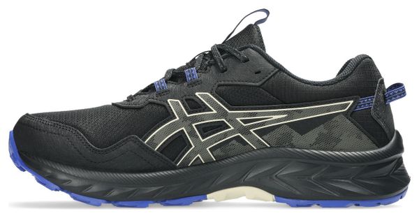 Asics Gel-Venture 10 Waterproof Trail Shoes, Black/Blue, Men's