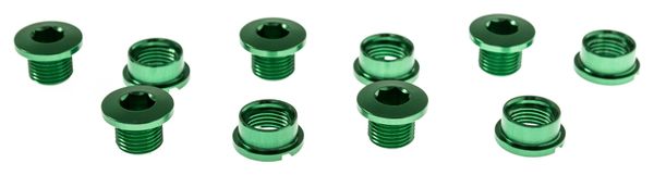 ICE Juego de 5 pernos de plato R-BOLT 6,5 mm Verde