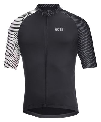 Maillot Manches Courtes Gore Wear C5 Optiline Noir Blanc