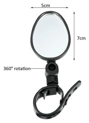 2er-Set verstellbare Fahrrad-Rückspiegel – Universelle Lenker-Befestigung 15 bis 35 mm