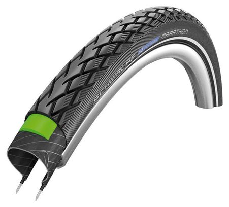 Pneu Schwalbe Marathon 20'' Tubetype Rigide TwinSkin GreenGuard Endurance Flancs Reflex E-Bike E-50