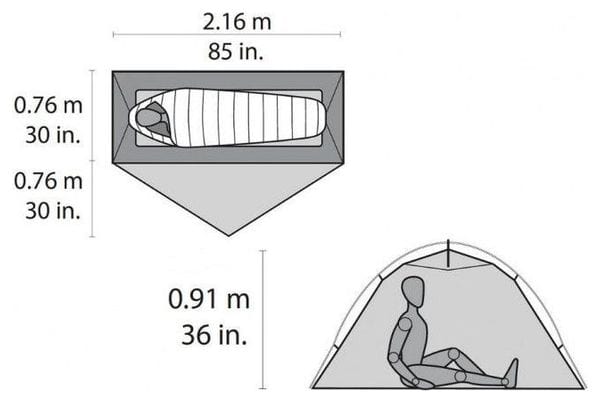 Tente Ultralégère MSR Hubba NX Gris