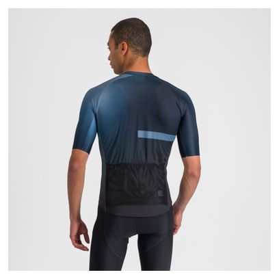 Sportful Bomber Short Sleeve Jersey Zwart/Blauw