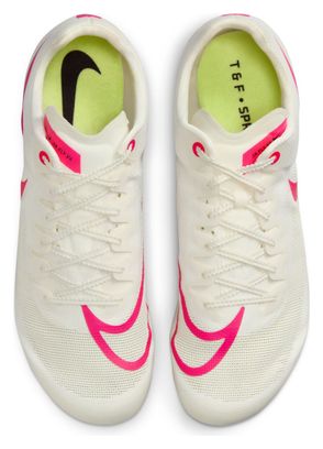 Nike Zoom Ja Fly 4 White Pink Yellow Track &amp; Field Shoes