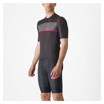 Maglia a maniche corte Castelli Tradizione Grigio/Rosso