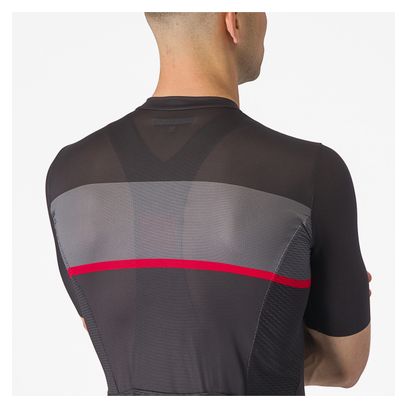 Maglia a maniche corte Castelli Tradizione Grigio/Rosso
