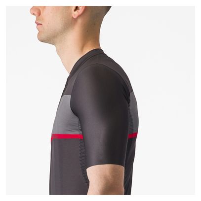 Maglia a maniche corte Castelli Tradizione Grigio/Rosso