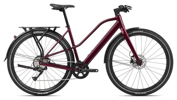 Orbea Vibe Mid H30 EQ Elektrische Stadsfiets Shimano Acera 8S 250 Wh 700 mm Metallic Bordeaux Rood 2024