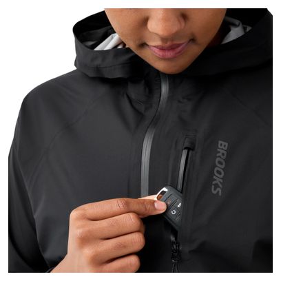 Brooks Canopy wasserdichte Jacke für Damen, schwarz
