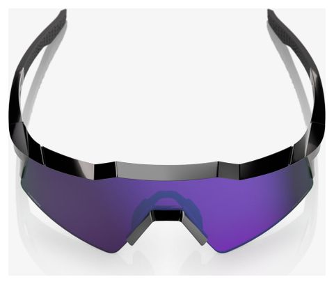 100% Speedcraft SL Polished Black HiPER Polarized Lavender Mirror Sunglasses