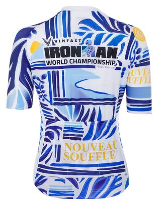 Ironman x Santini Nice 2024 Wereldkampioenschap Jersey met korte mouwen - Blauw/Wit