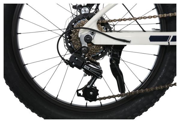 Scamp TallFox Shimano Tourney 7V 20'' witte semi-stijve MTB voor kinderen