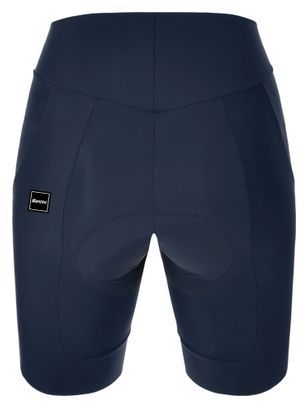 Pantalón corto sin tirantes Santini Omnia Azul Mujer