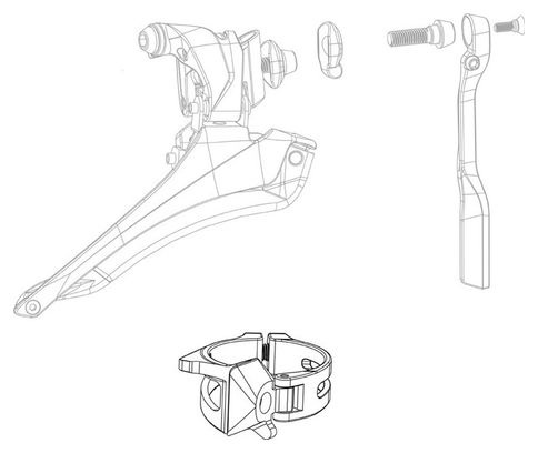 Sram Braze-on Adapter Wide Spacing 31,8 mm Zwart