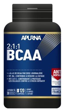 Complemento alimenticio Apurna BCAA 2:1:1 Bote 120 comprimidos