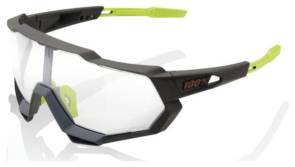 Gafas 100% Speedtrap - Soft Tact Camo Grey - Lentes Hiper Multicapa Espejo Rojo