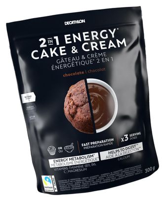 Gâteau &amp; Crème Énergétique 2 en 1 Decathlon Nutrition Chocolat 300g