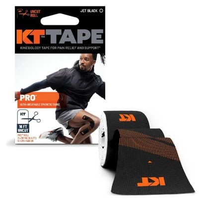 KT Tape Pro 16 ft Uncut Strap Roll (5 m) Jet Black