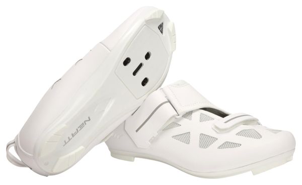 Coppia di scarpe da triathlon Neatt Asphalte Tri bianche