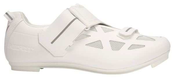 Coppia di scarpe da triathlon Neatt Asphalte Tri bianche