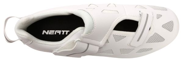 Coppia di scarpe da triathlon Neatt Asphalte Tri bianche