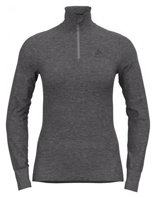 Maillot Manches Longues Femme 1/2 Zip Odlo Active Warm Eco Gris 