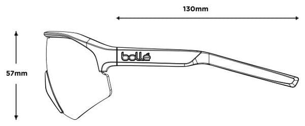 Bollé Lightshifter XL Sonnenbrille Weiß / Silber Polarisiert