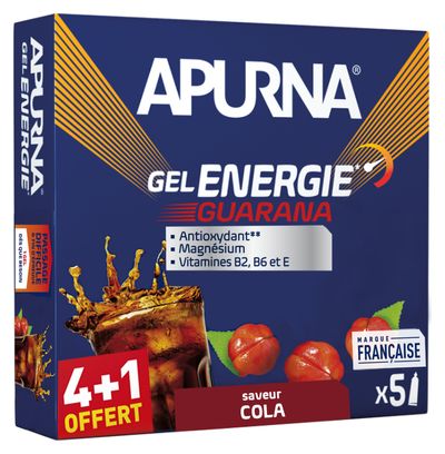 Apurna Energy Gel Guarana Cola Passage Difficile 5x35g