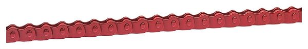 Chaine rouge à demi maillon pour vélo fixie .