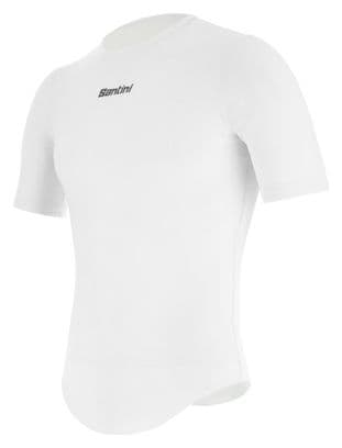 Santini Delta Kurzarm Unterhemd Weiß