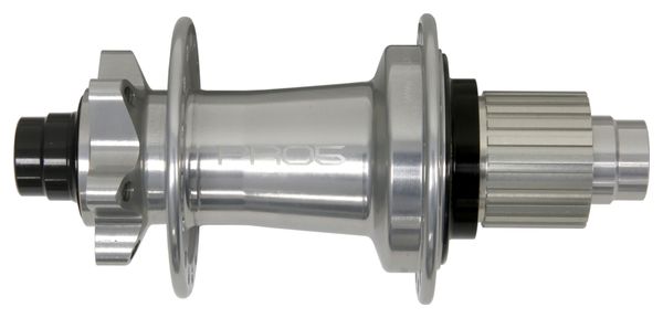 Bujes traseros Hope Pro 5 de 32 agujeros | Boost 12x148 mm | 6 agujeros | Plata