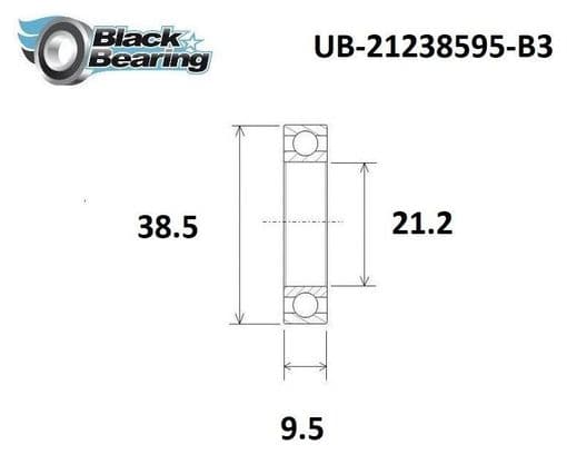 Roulement B3 - Blackbearing - 21238595-2rs - 21 2 x 38 5 x 9 5 mm