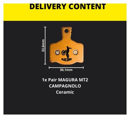 Plaquettes céramique Magura MT2 MT4 MT6 MT8 | Black Rider