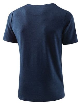 Loeffler T-shirt pour hommes Printshirt adventure Merino - Tencel ™ bleu foncé