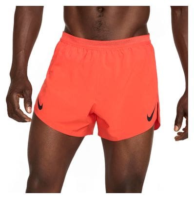 Heren Nike AeroSwift 4in Split Short Rood