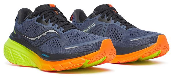 Chaussures Running Saucony Guide 18 Bleu/Jaune/Orange Homme