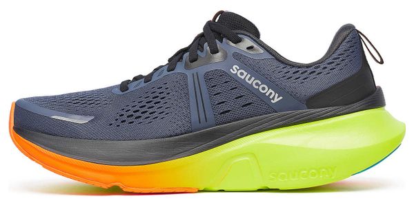 Saucony Guide 18 hardloopschoenen blauw/geel/oranje heren