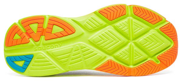 Saucony Guide 18 hardloopschoenen blauw/geel/oranje heren
