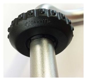 SONNETTE TIMBRE ROTATIVE NOIR SUR CINTRE D.22 HAUTE QUALITE DOME LAITON 53mm