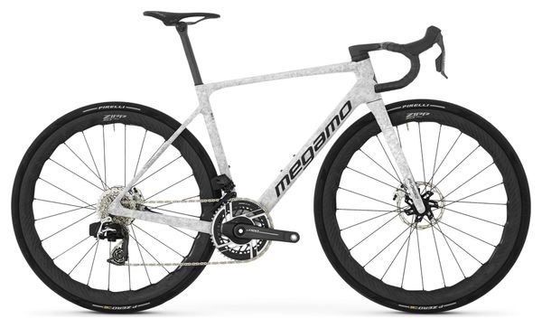 Bicicletta da strada Megamo Raise 00 Sram Red AXS 12V 700 mm Bianco/Grigio 2026