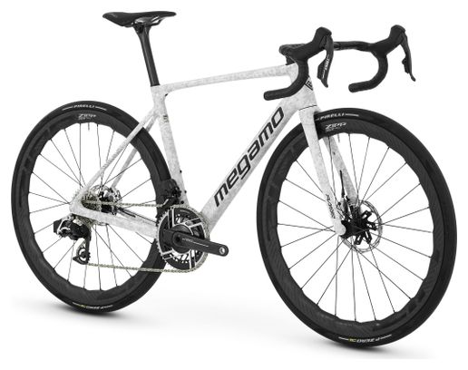 Bicicletta da strada Megamo Raise 00 Sram Red AXS 12V 700 mm Bianco/Grigio 2026