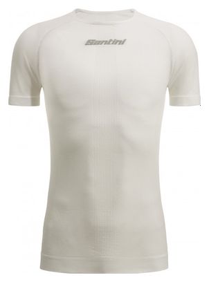 Sous-Maillot Manches Courtes Santini Rete Blanc