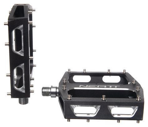 Pair of Flat Pedals Neatt Attack V2 XL 11 Pins Black