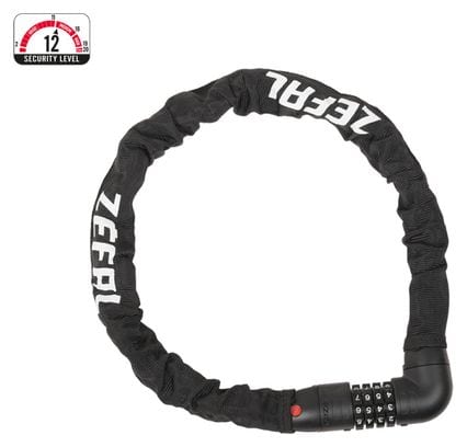 BICYCLE ANTIVOL COMBINATIE Ketting ZEFAL M12 CODE DIAM 8mm L0.80M ZWART