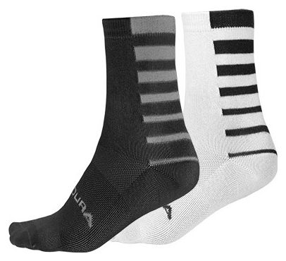 Endura Coolmax Socks Black / White (Set of 2 pairs)