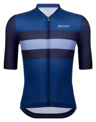 Santini Eco Sleek Bengal Blue Short Sleeve Jersey