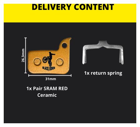Plaquettes céramique SRAM Red | Black Rider
